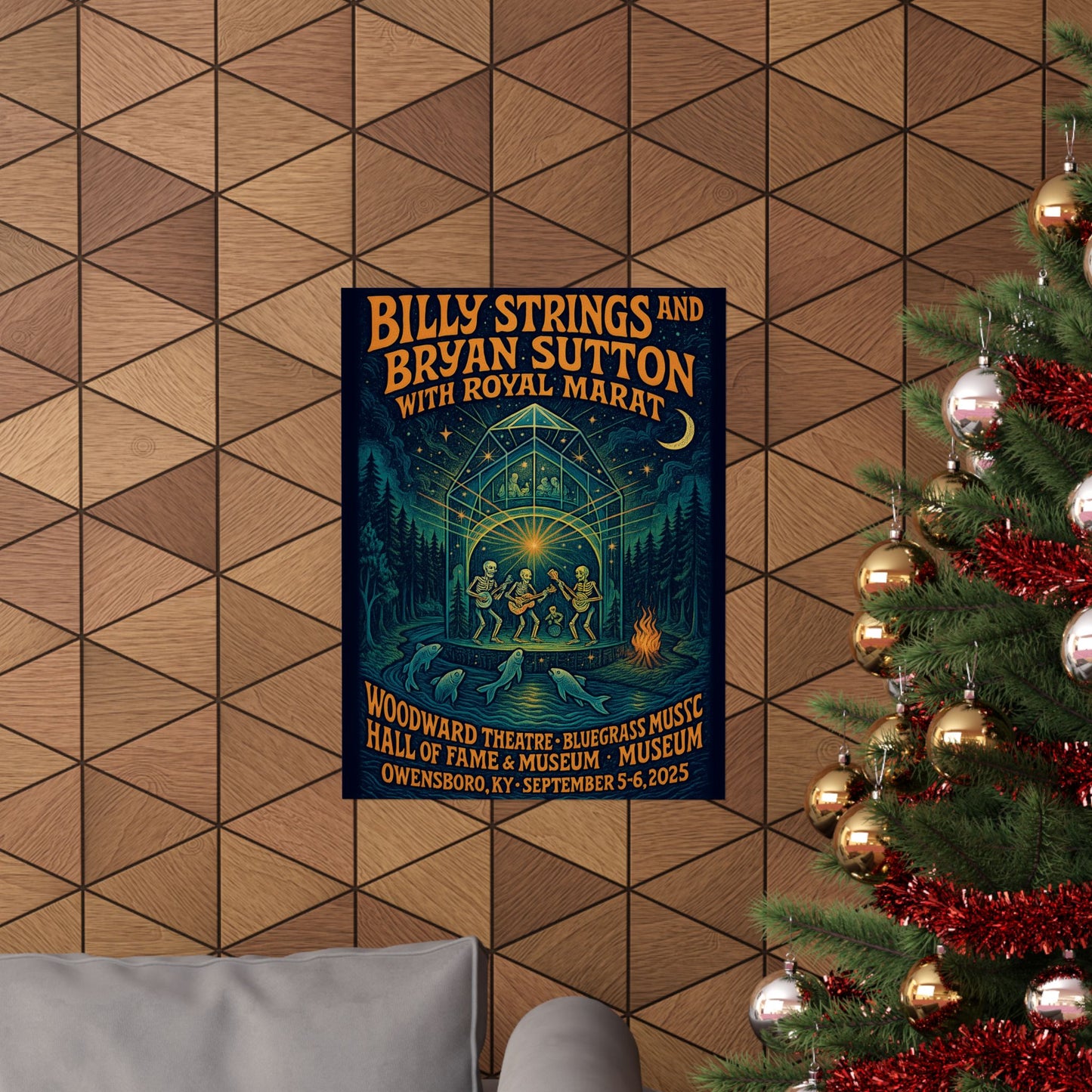 Billy Strings & Bryan Sutton Owensboro KY Concert Print | September 5 and 6, 2025 | Woodward Theatre