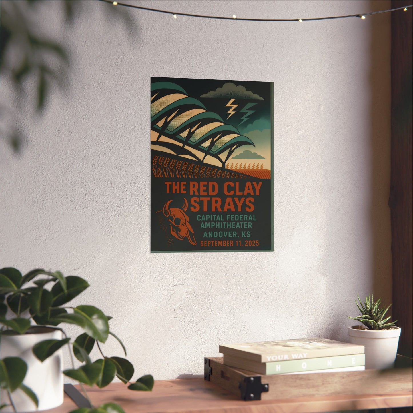 The Red Clay Strays Andover KS Print | September 11, 2025 | Capital Federal Amphitheater | Concert Poster | Variant 2