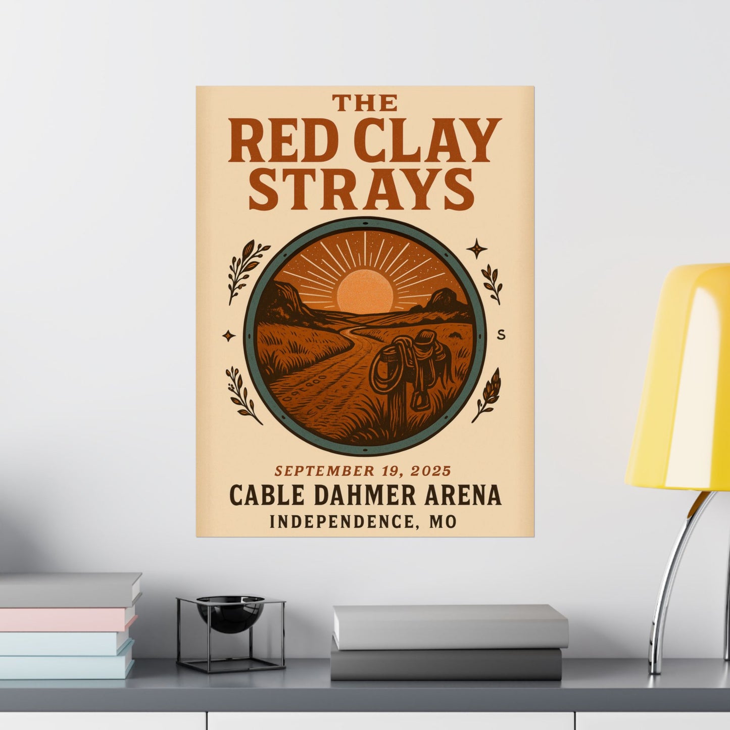 The Red Clay Strays Independence MO Concert Print | September 19, 2025 | Cable Dahmer Arena | Variant 1