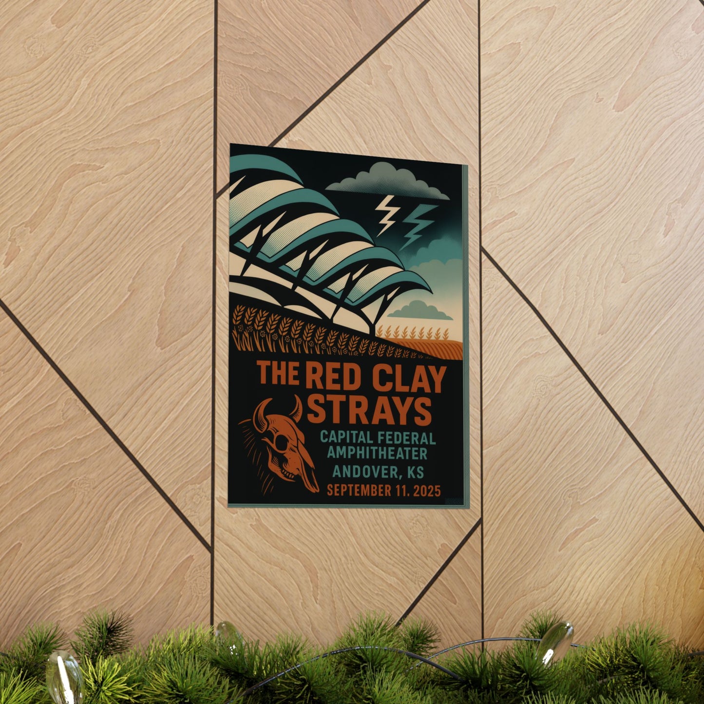 The Red Clay Strays Andover KS Print | September 11, 2025 | Capital Federal Amphitheater | Concert Poster | Variant 2