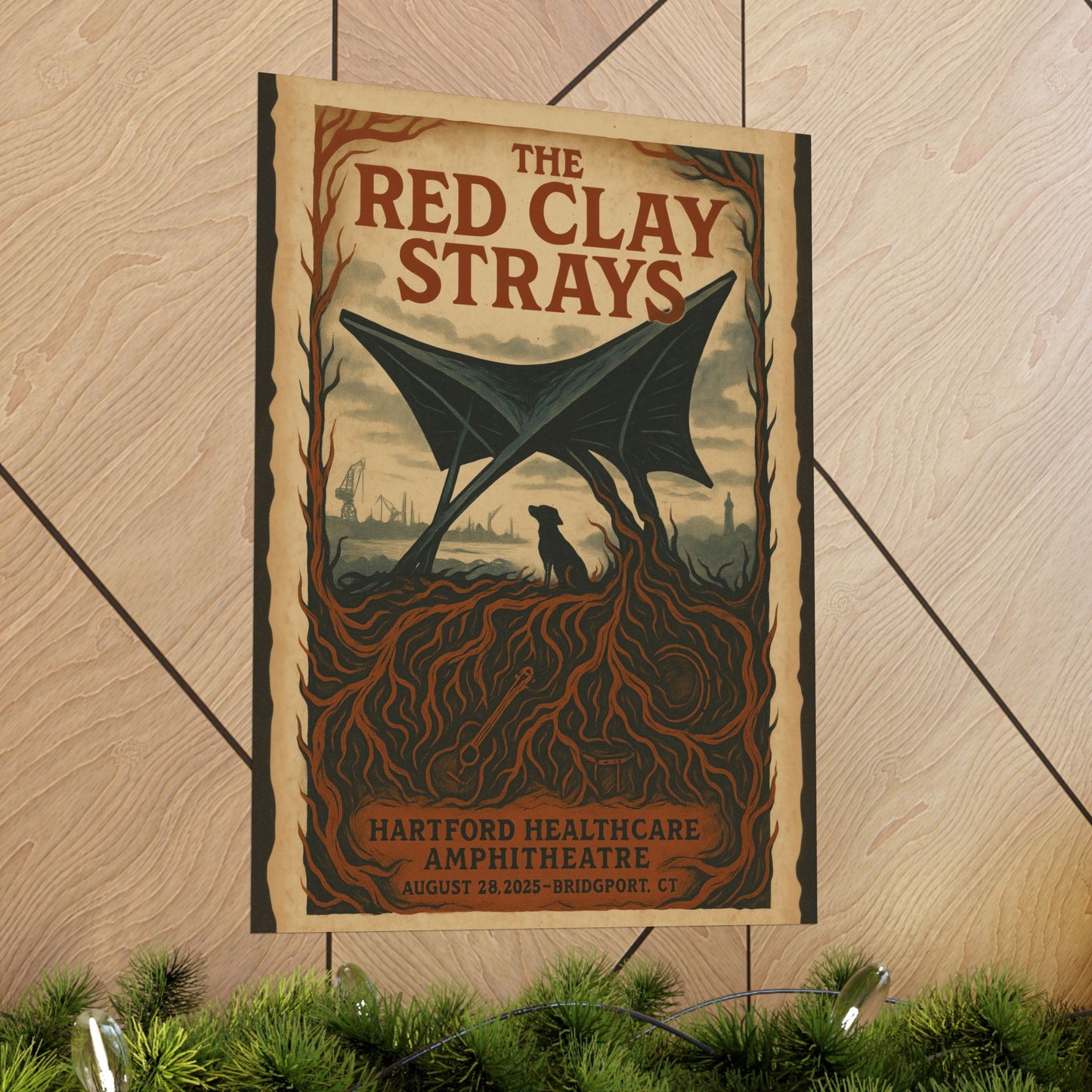 The Red Clay Strays | August 28, 2025| Bridgeport Connecticut | | Hartford HealthCare Amphitheater | Fan Made Concert Print