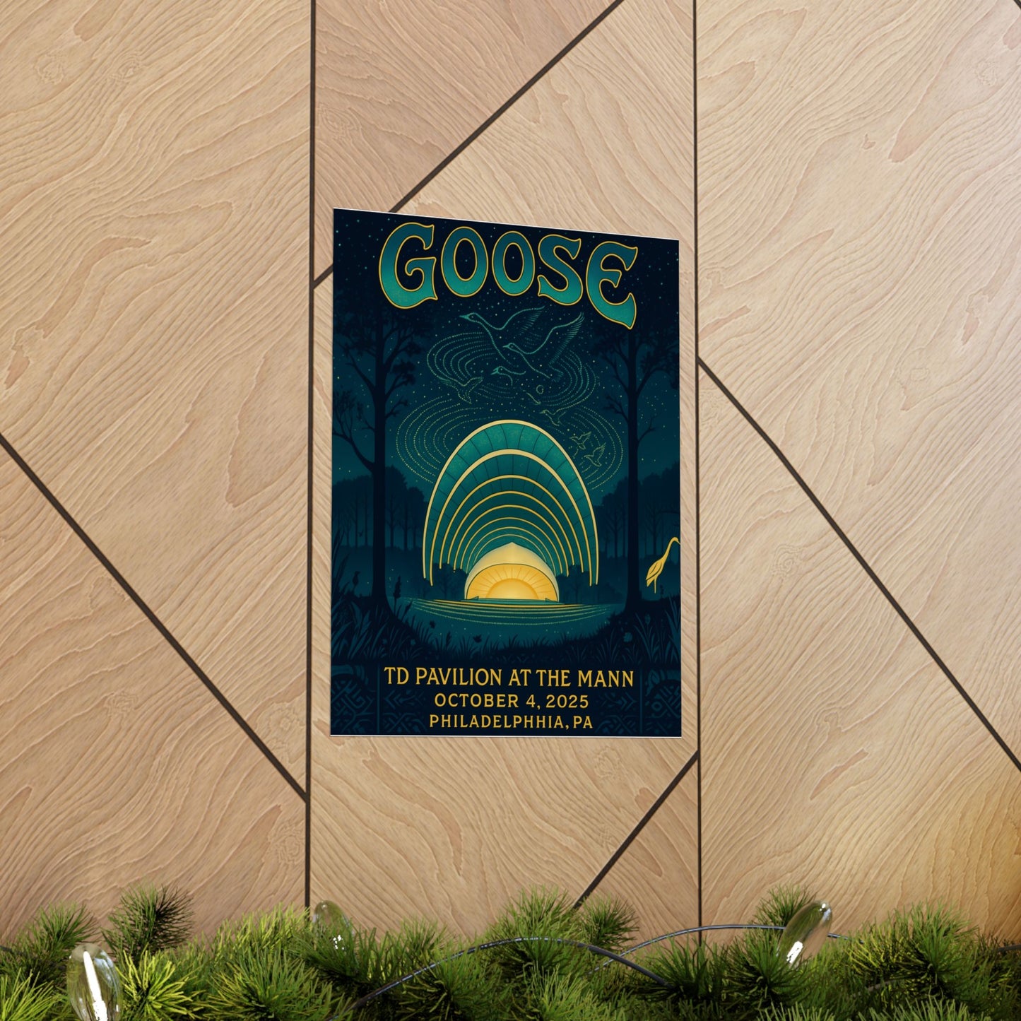 Goose TD Pavilion at The Mann | October 4, 2025 | Philadelphia PA | Concert Poster | Limited Edition | Variant 1