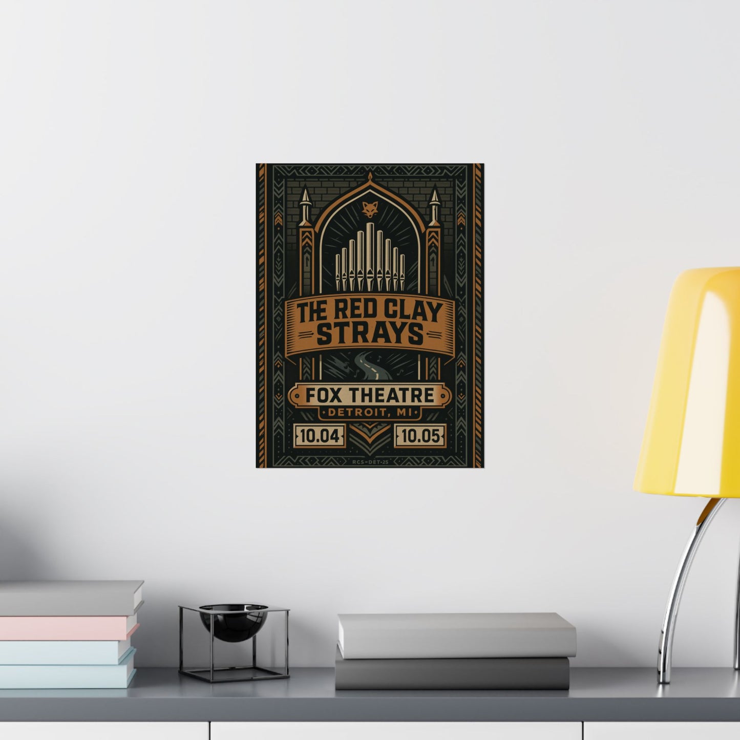 The Red Clay Strays Detroit MI Concert Print | October 4-5, 2025 | Fox Theatre | Variant 2