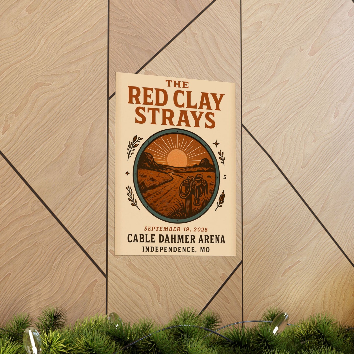 The Red Clay Strays Independence MO Concert Print | September 19, 2025 | Cable Dahmer Arena | Variant 1