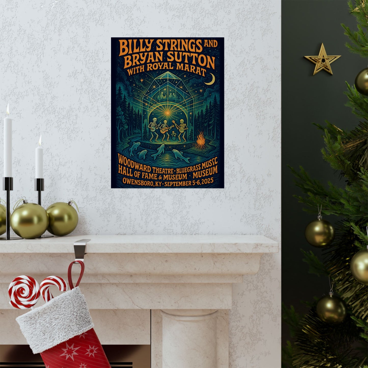 Billy Strings & Bryan Sutton Owensboro KY Concert Print | September 5 and 6, 2025 | Woodward Theatre