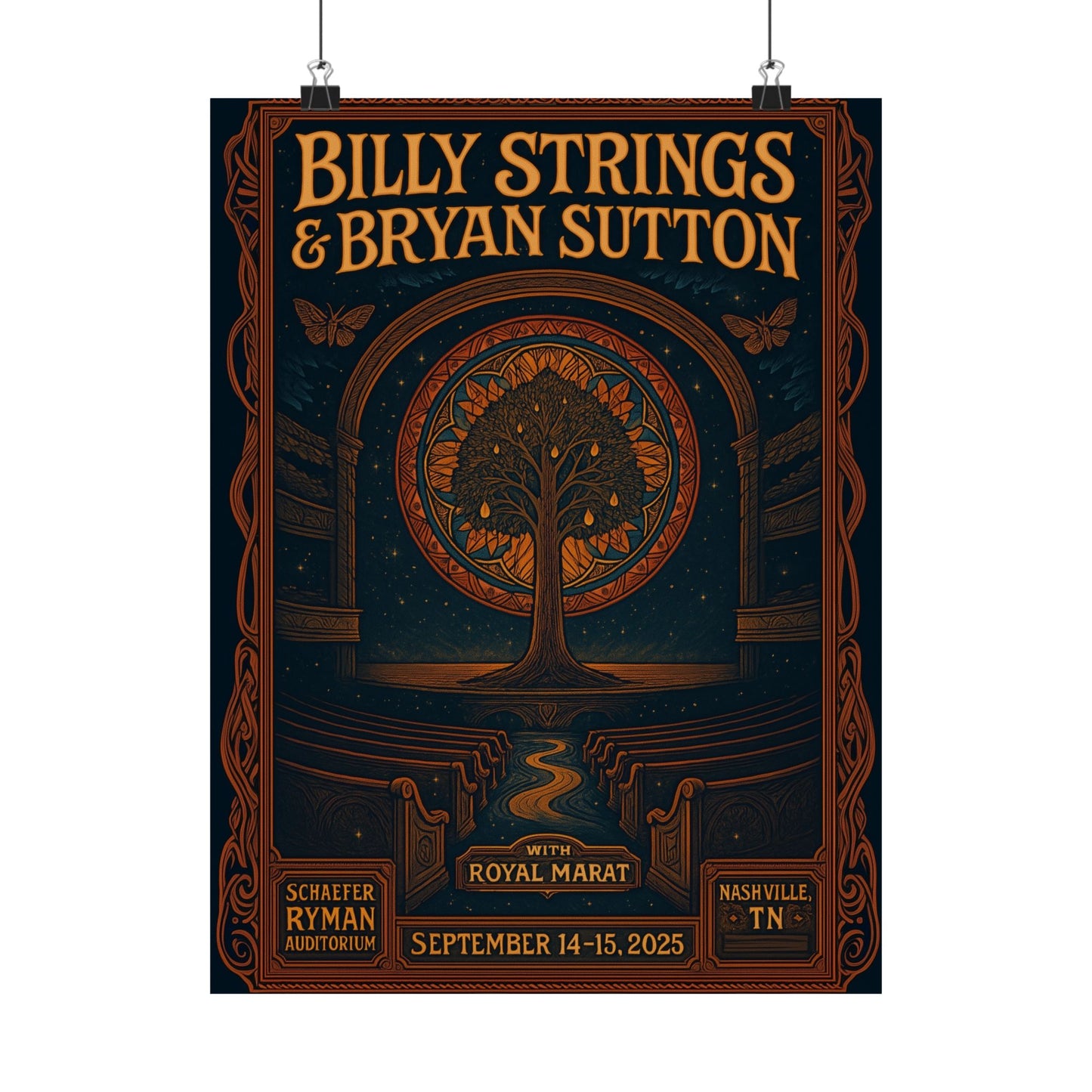 Billy Strings & Bryan Sutton Ryman Auditorium | Nashville | September 14-15, 2025 | Concert Print