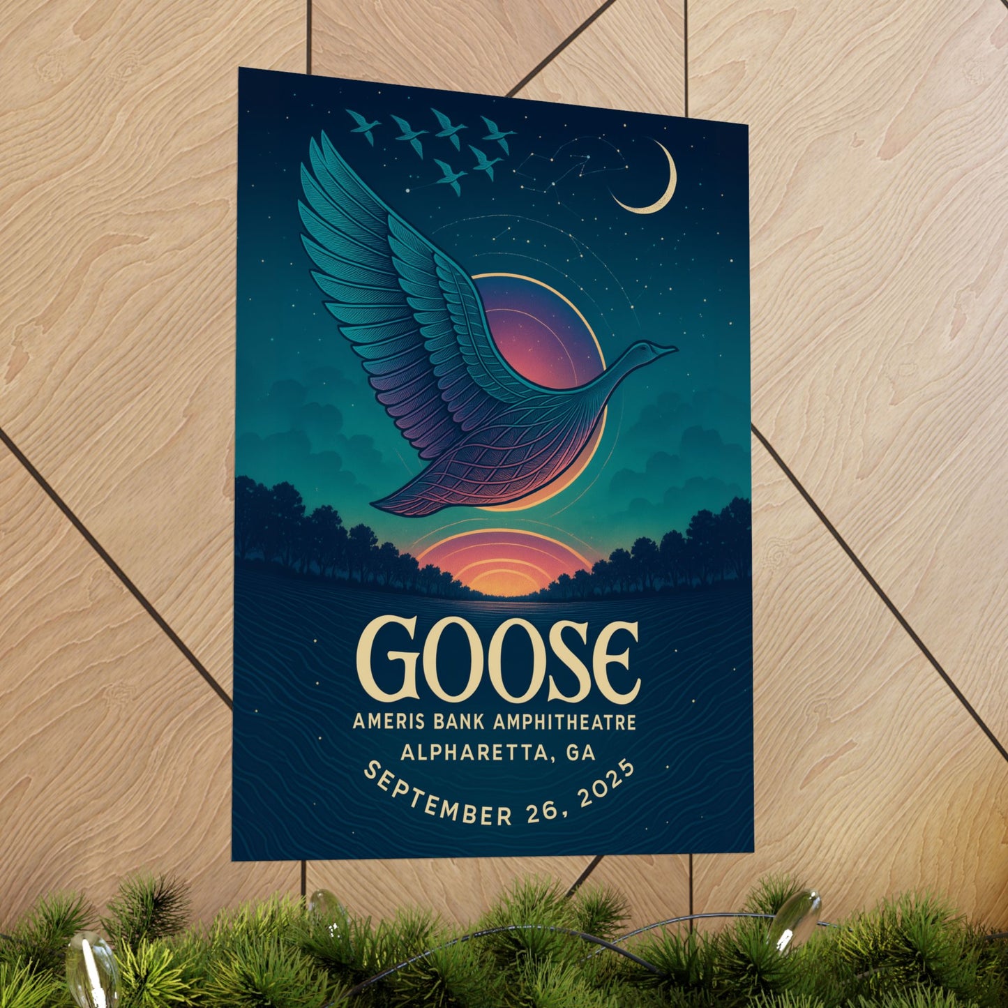 Goose Alpharetta September 26,2025 Concert Print | Ameris Bank Amphitheatre | Concert Print | Version 1
