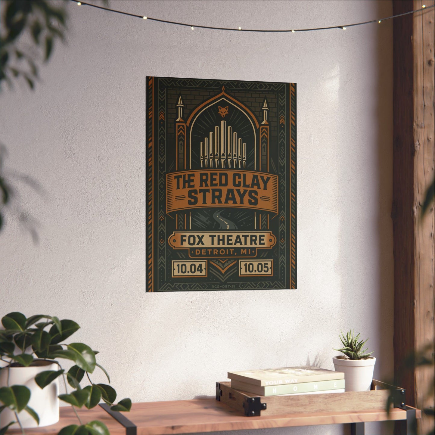 The Red Clay Strays Detroit MI Concert Print | October 4-5, 2025 | Fox Theatre | Variant 2