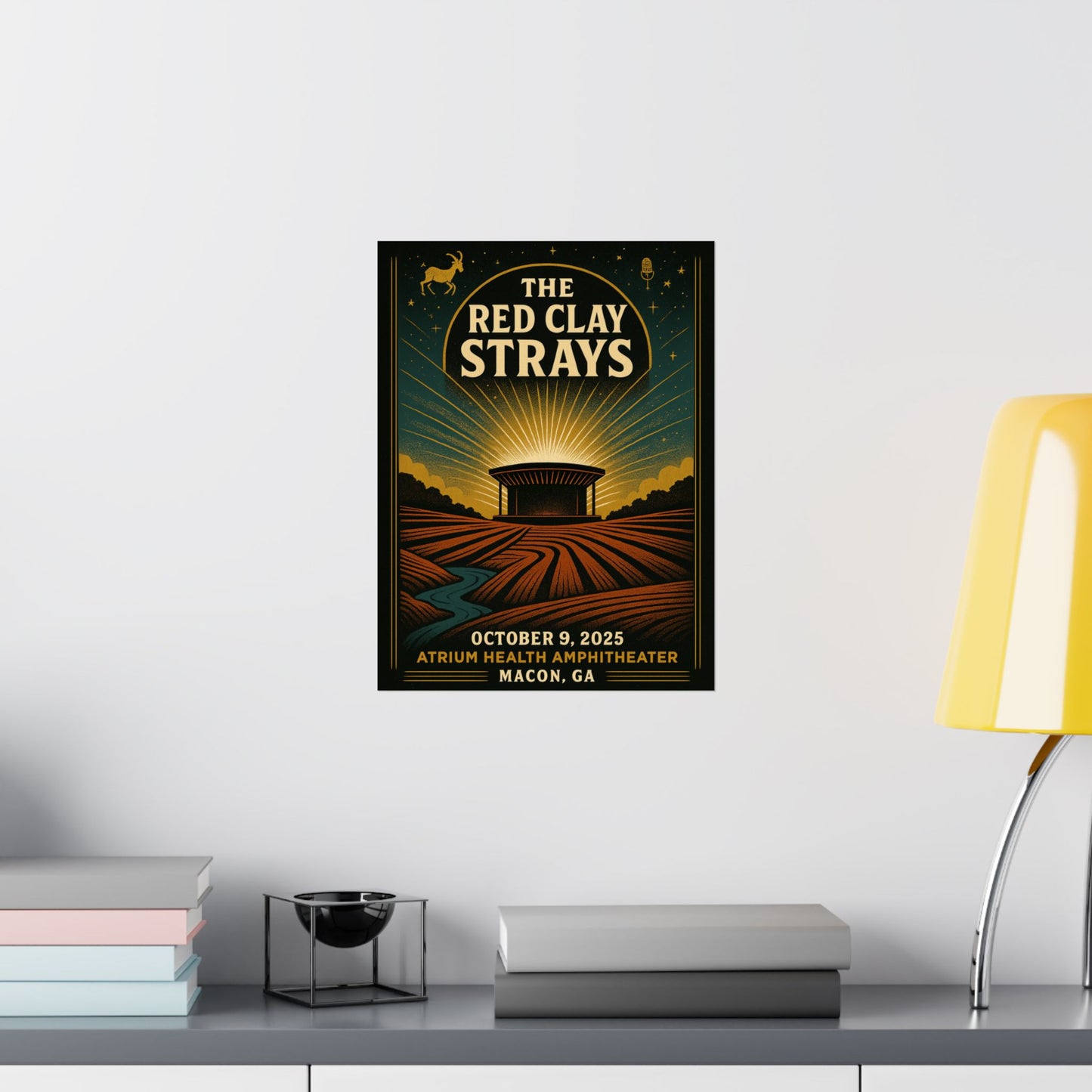 The Red Clay Strays Macon GA Concert Print | October 9, 2025 | Atrium Health Amphitheater | Variant 1