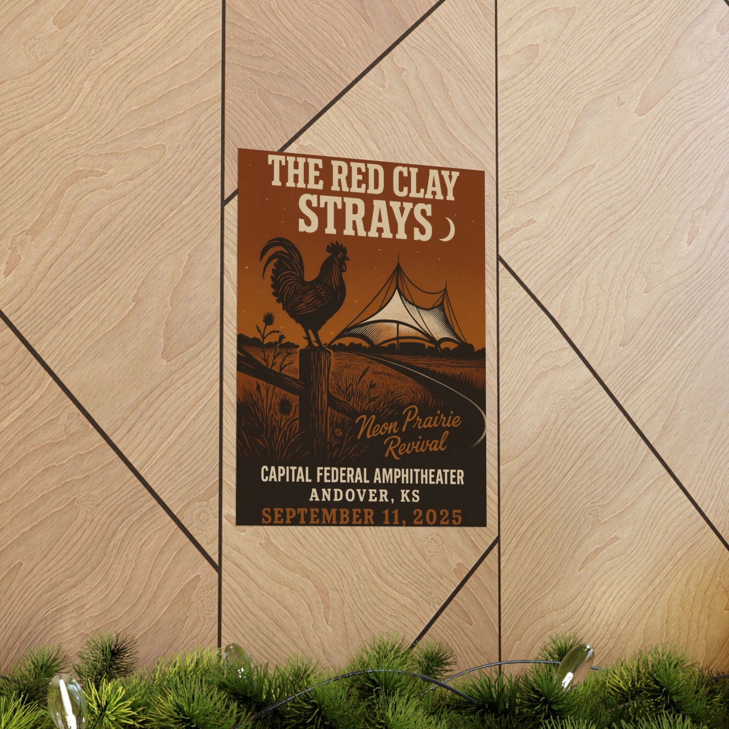 The Red Clay Strays Andover KS Print | September 11, 2025 | Capital Federal Amphitheater | Concert Poster | Variant 1