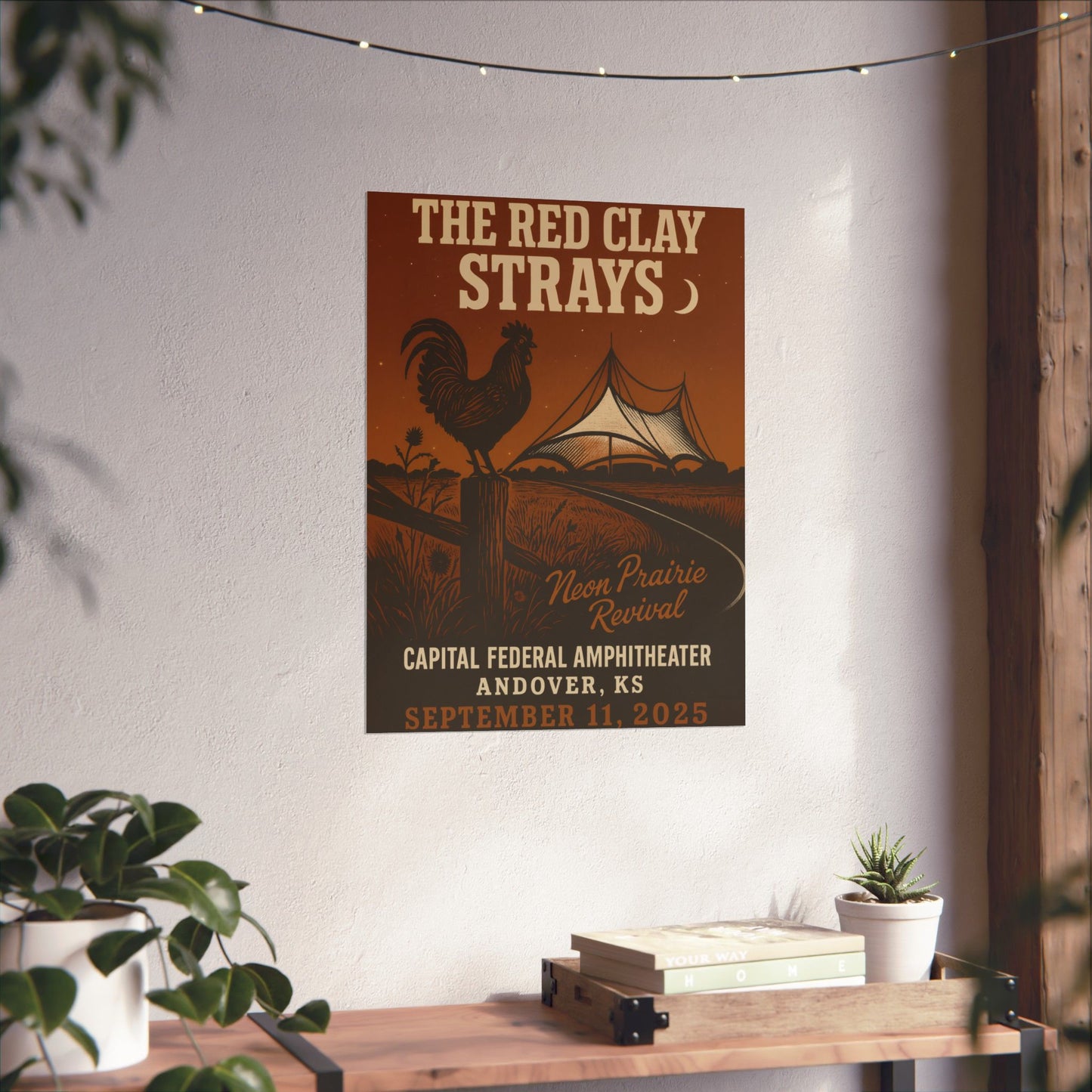 The Red Clay Strays Andover KS Print | September 11, 2025 | Capital Federal Amphitheater | Concert Poster | Variant 1