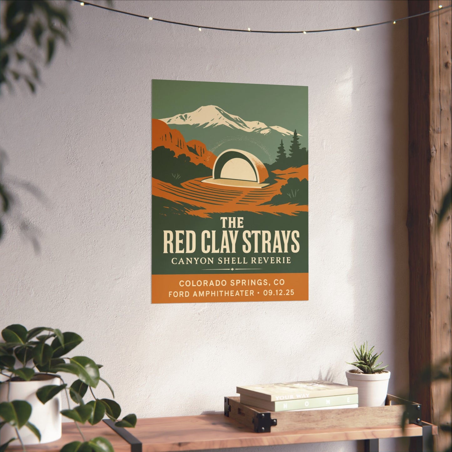 The Red Clay Strays Colorado Springs Concert Poster | September 12, 2025| Ford Amphitheater | Variant 1