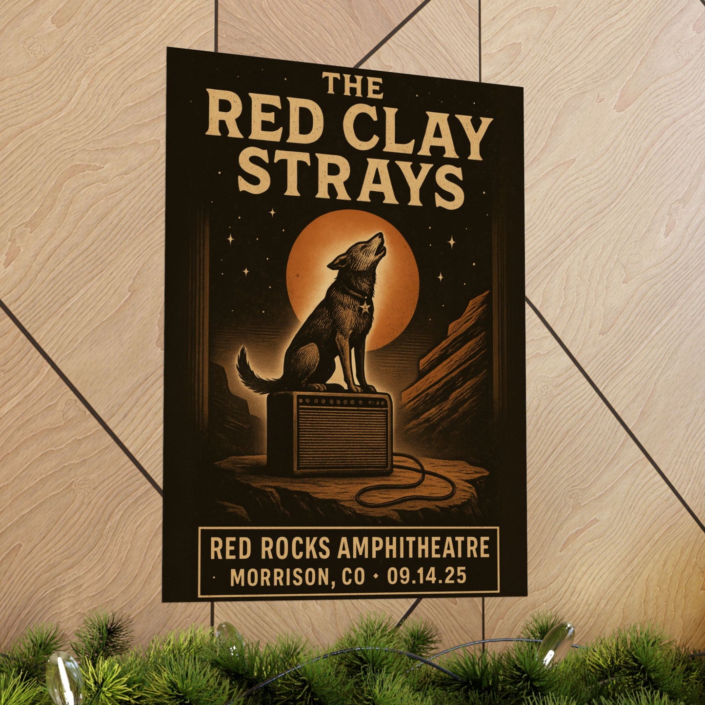 The Red Clay Strays Morrison CO Concert Poster | September 14, 2025 | Red Rocks Amphitheatre | Variant 2