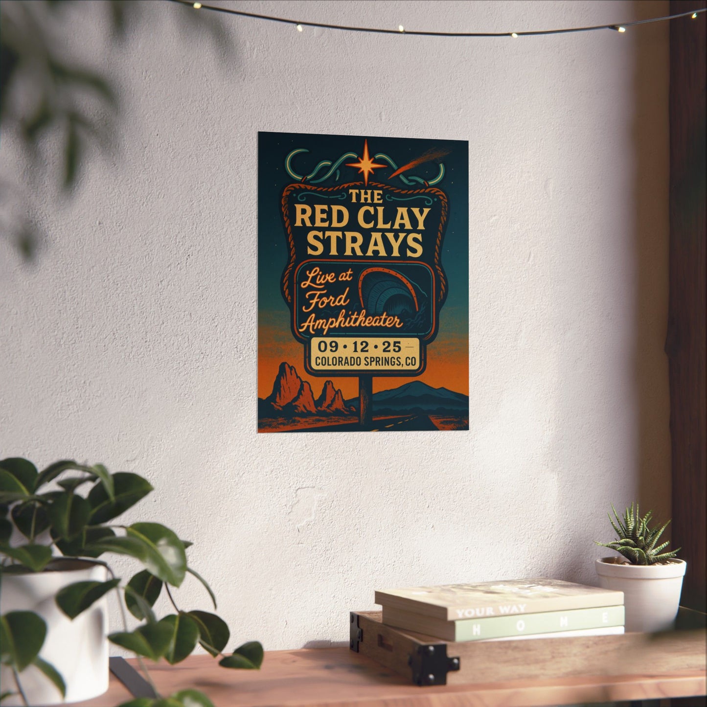 The Red Clay Strays Colorado Springs Concert Poster | September 12, 2025| Ford Amphitheater | Variant 2