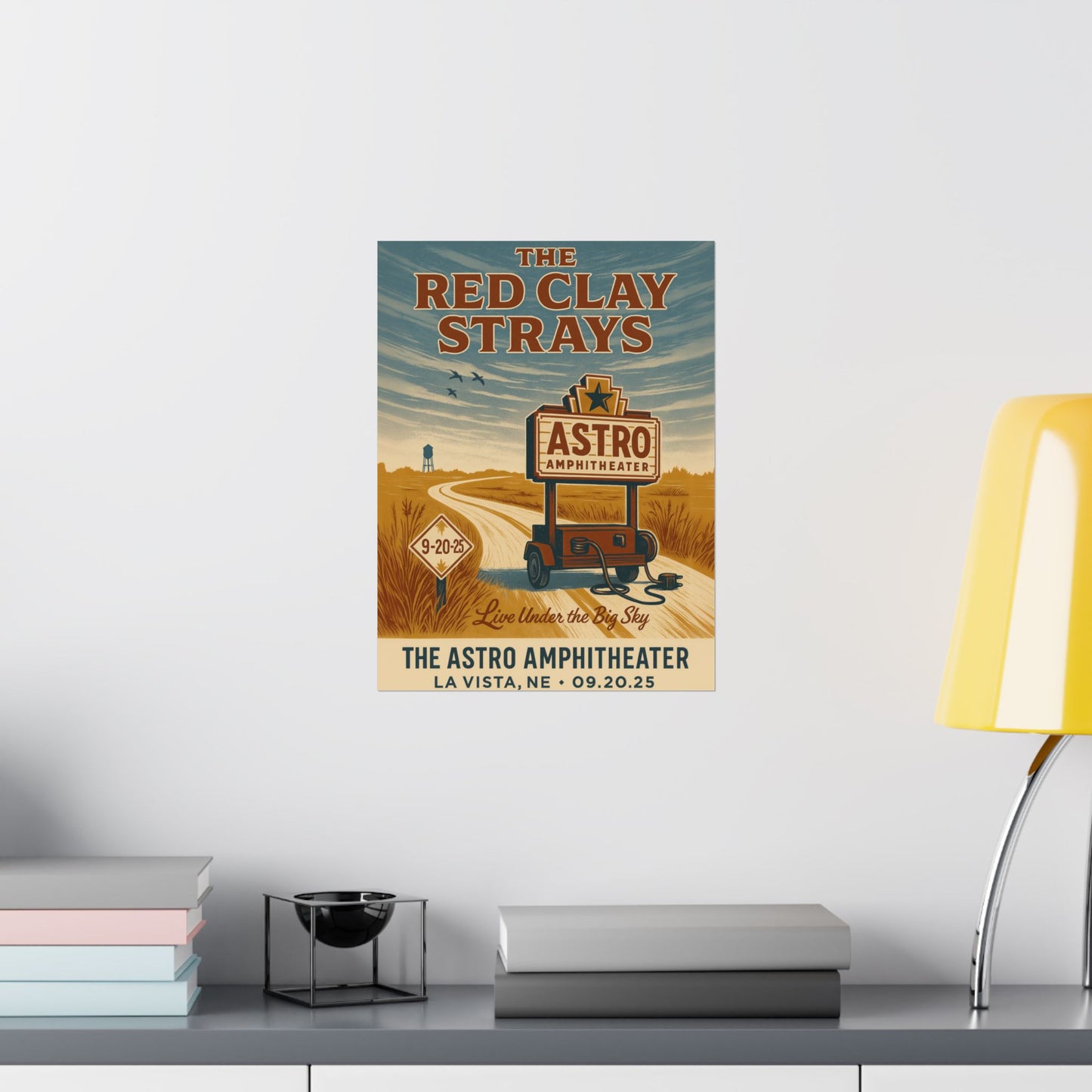 The Red Clay Strays La Vista NE Concert Print | September 20, 2025 | Astro Amphitheater | Variant 1