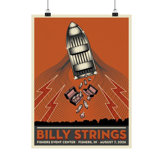 Billy Strings | August 7, 2026 | Fishers, IN | Concert Poster