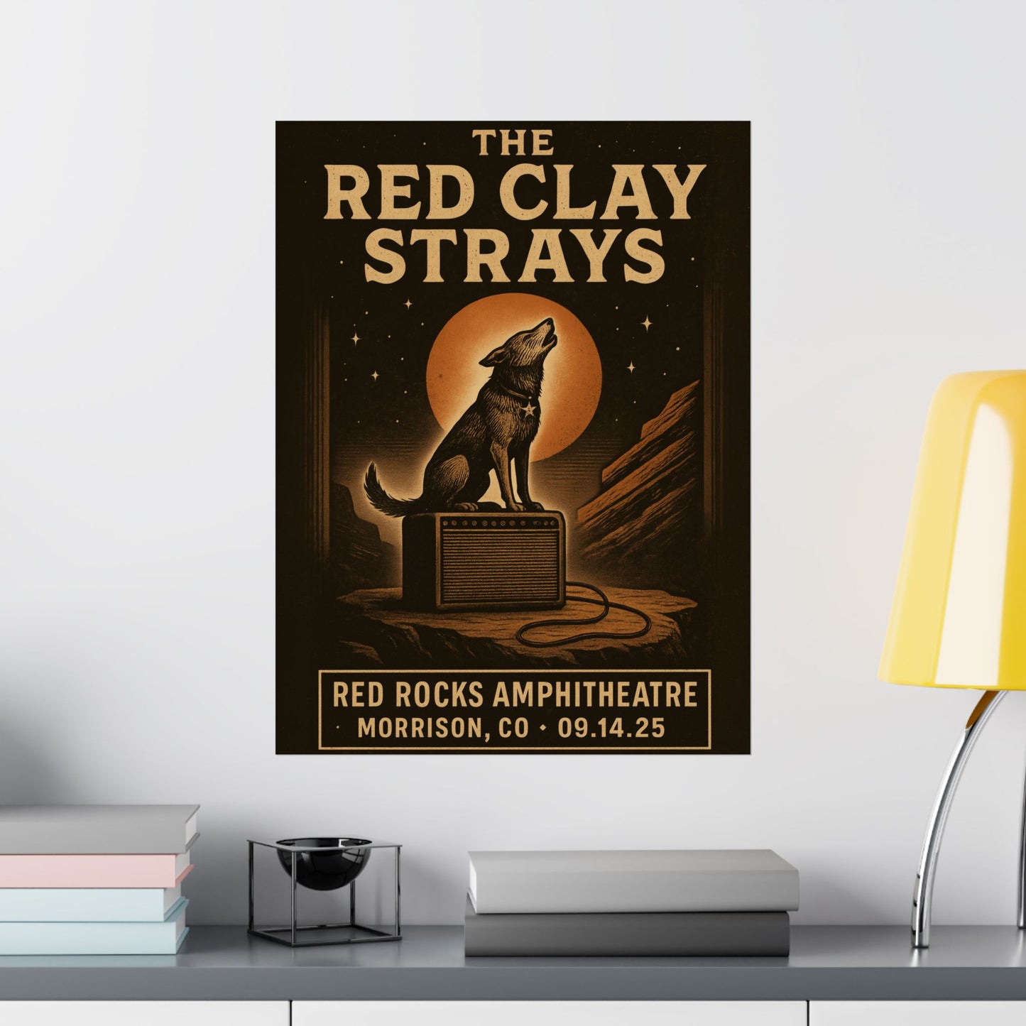 The Red Clay Strays Morrison CO Concert Poster | September 14, 2025 | Red Rocks Amphitheatre | Variant 2
