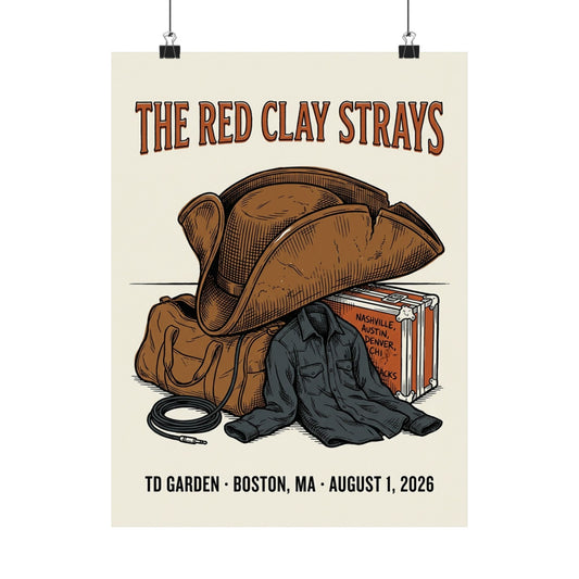 The Red Clay Strays | August 1, 2026 | Boston, MA | Concert Poster