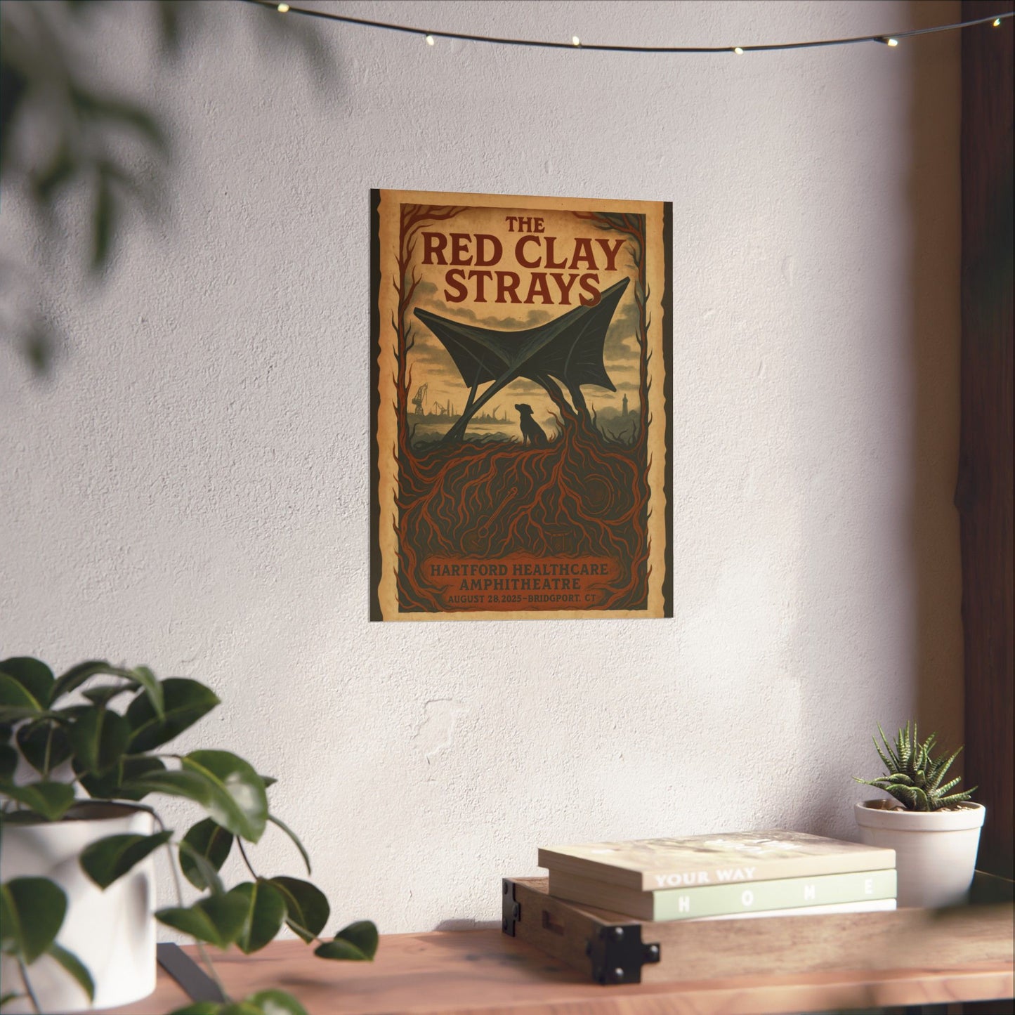 The Red Clay Strays | August 28, 2025| Bridgeport Connecticut | | Hartford HealthCare Amphitheater | Fan Made Concert Print