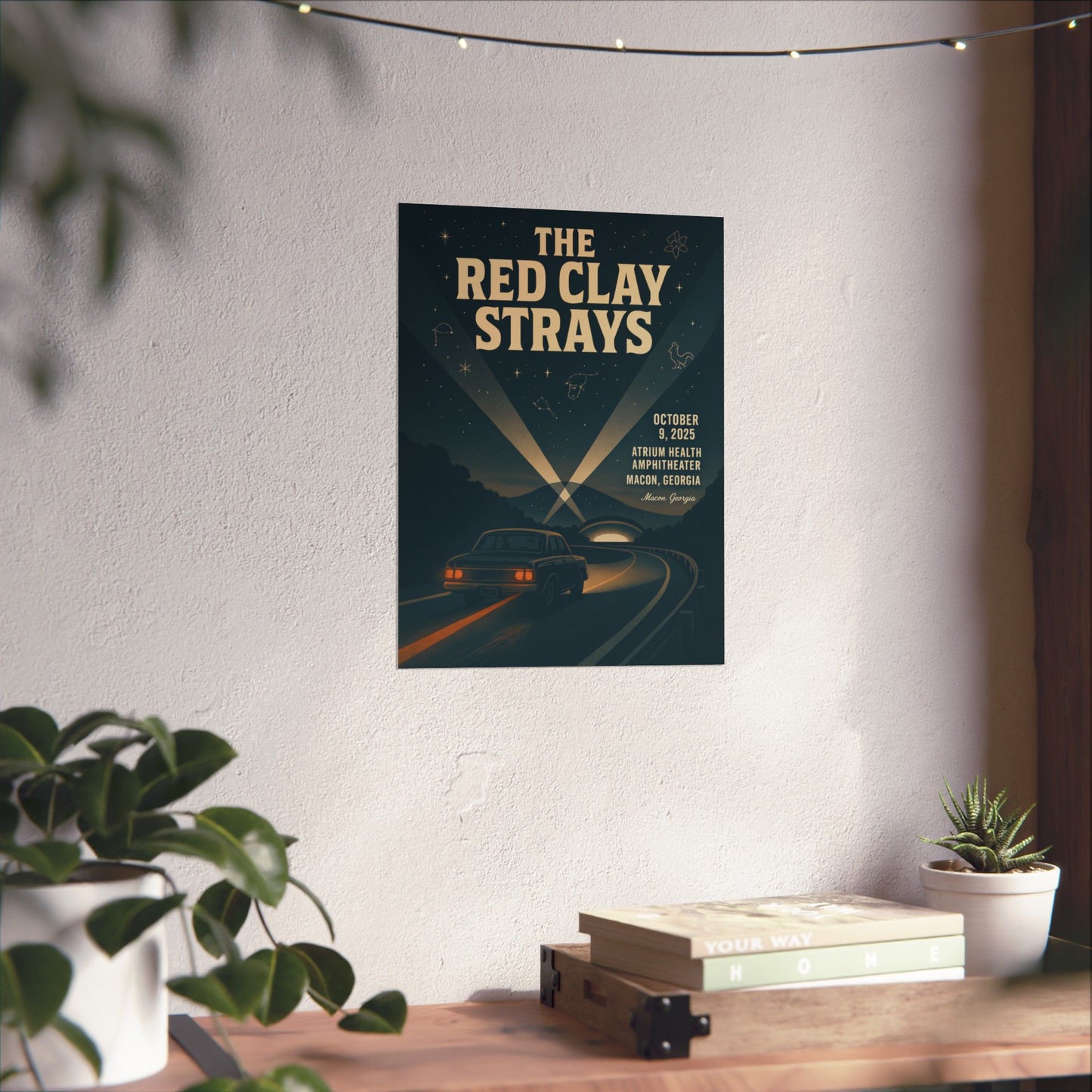The Red Clay Strays Macon GA Concert Print | October 9, 2025 | Atrium Health Amphitheater | Variant 2