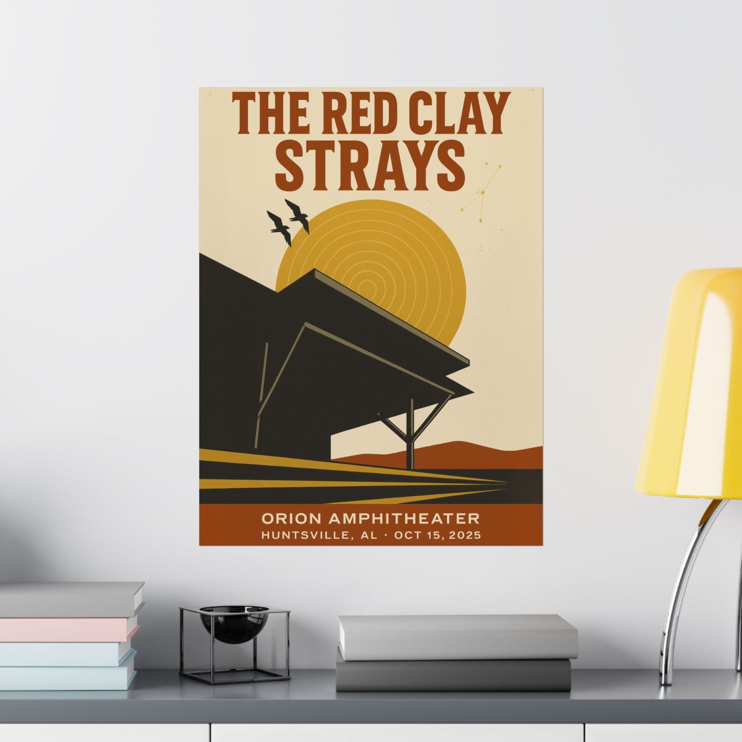 The Red Clay Strays Huntsville, AL Concert Print | October 15, 2025 | Orion Amphitheater | Variant 1