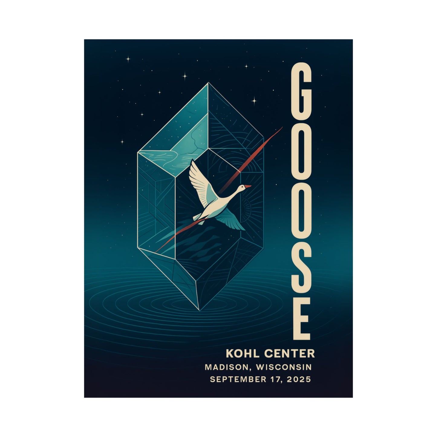 Goose Kohl Center Madison WI | September 17, 2025 | Limited Edition Fan-Made Concert Poster Version 2