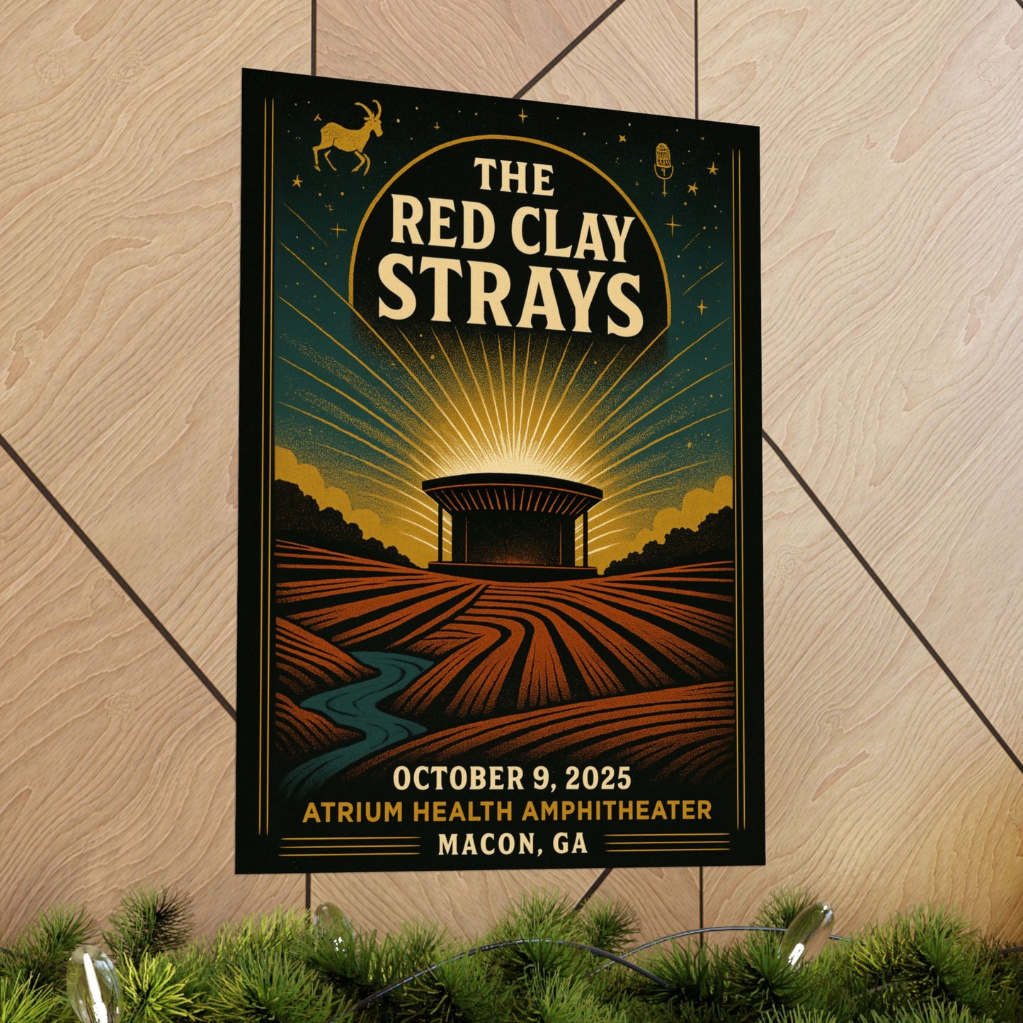 The Red Clay Strays Macon GA Concert Print | October 9, 2025 | Atrium Health Amphitheater | Variant 1