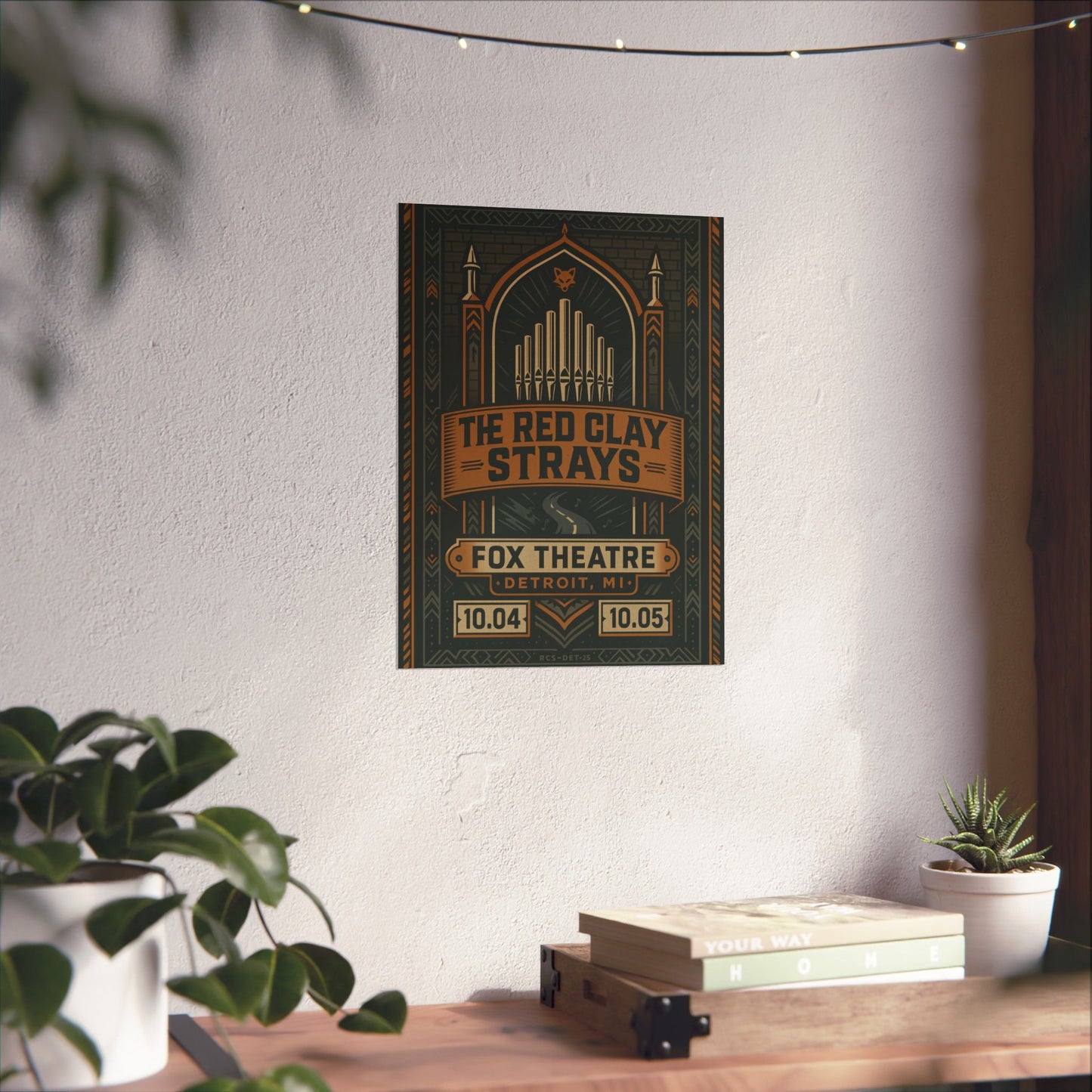 The Red Clay Strays Detroit MI Concert Print | October 4-5, 2025 | Fox Theatre | Variant 2