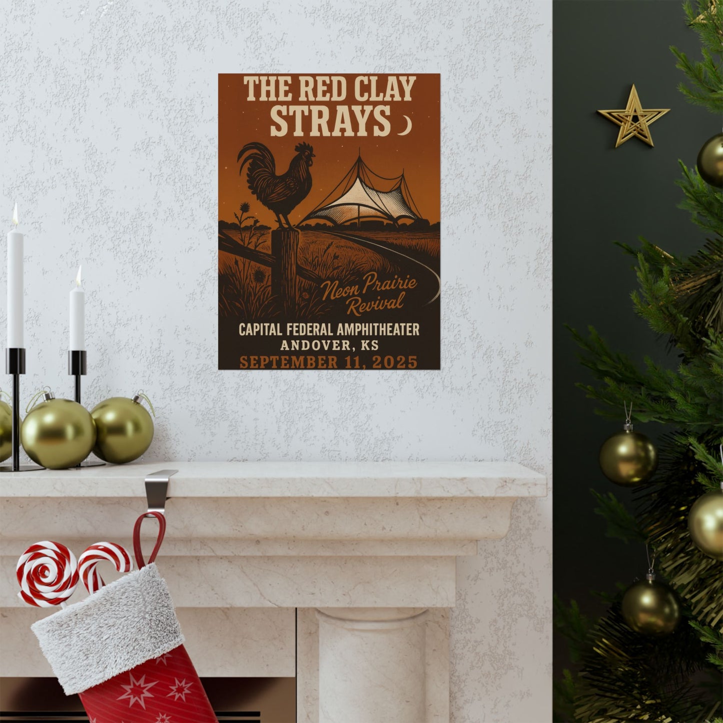 The Red Clay Strays Andover KS Print | September 11, 2025 | Capital Federal Amphitheater | Concert Poster | Variant 1