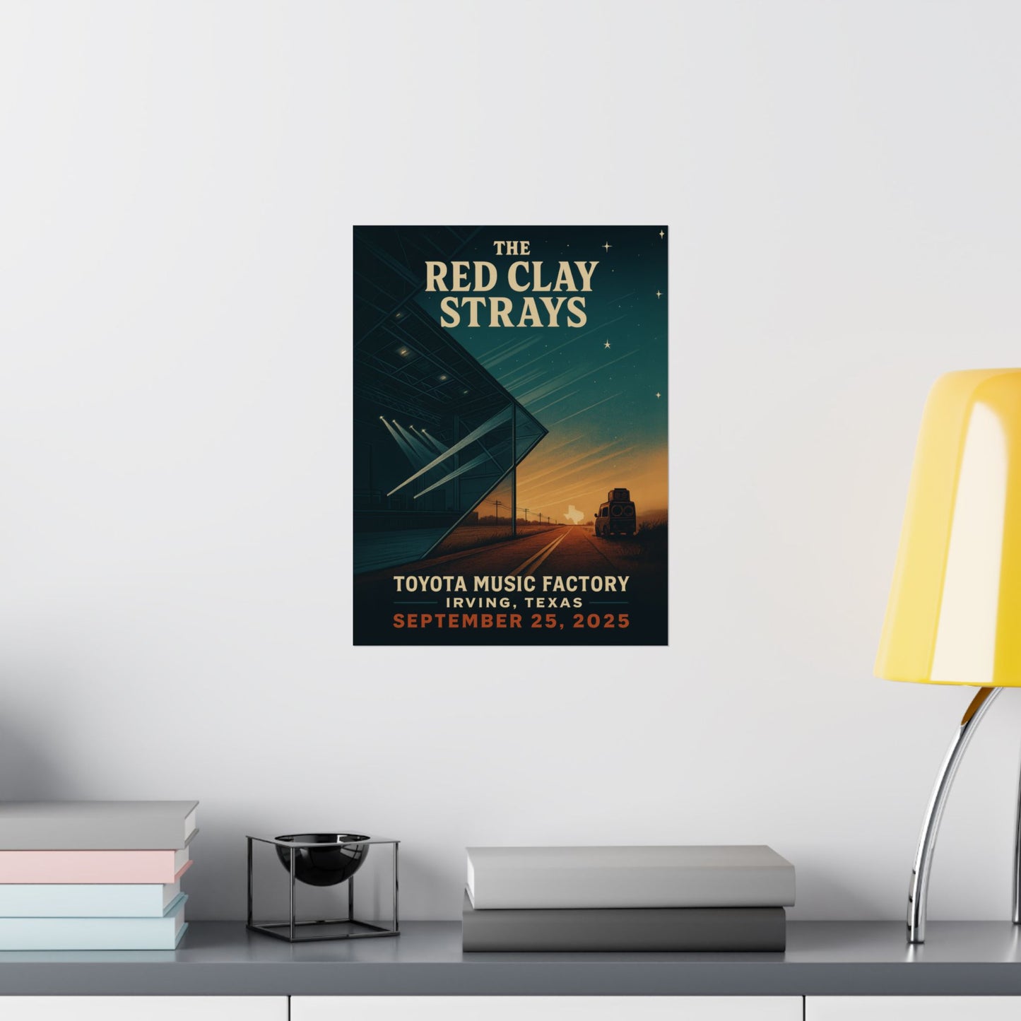 The Red Clay Strays Irving TX Concert Print | September 25, 2025 | Toyota Music Factory | Variant 1