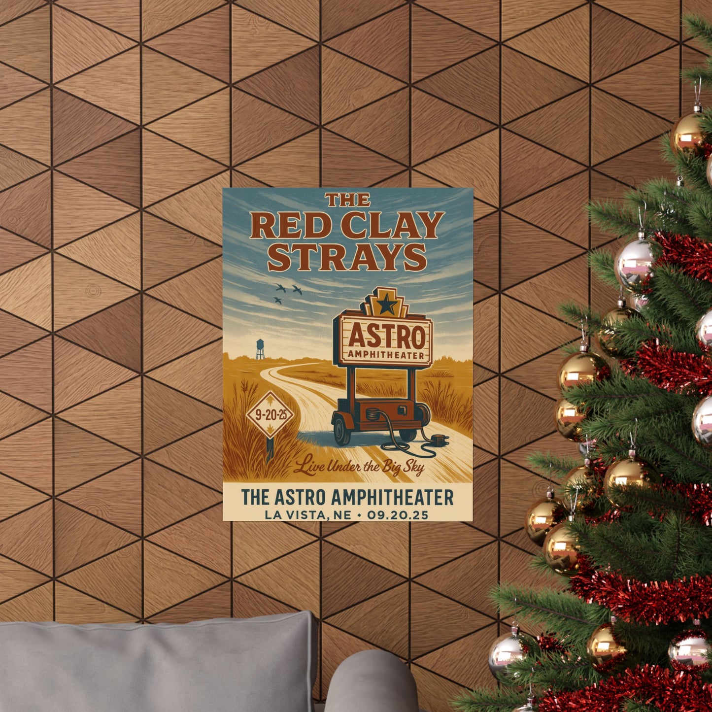 The Red Clay Strays La Vista NE Concert Print | September 20, 2025 | Astro Amphitheater | Variant 1