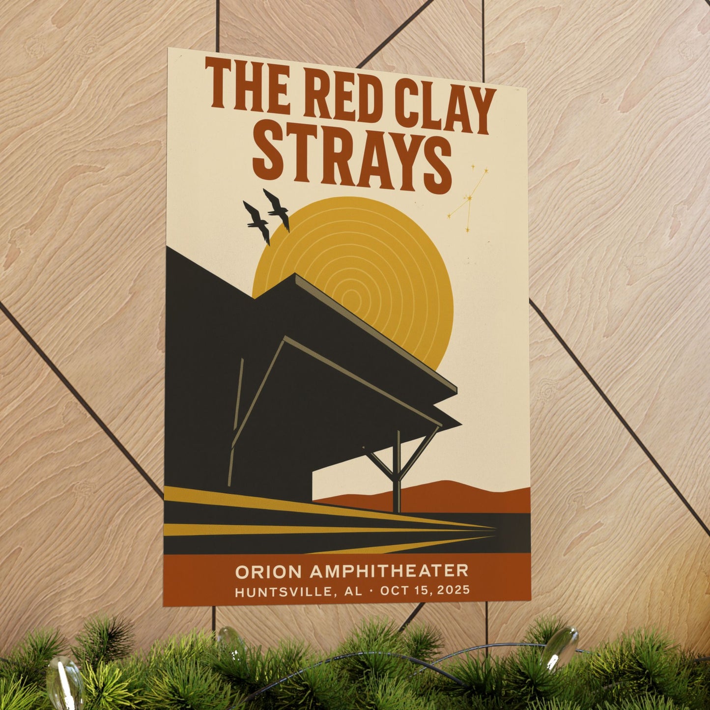 The Red Clay Strays Huntsville, AL Concert Print | October 15, 2025 | Orion Amphitheater | Variant 1