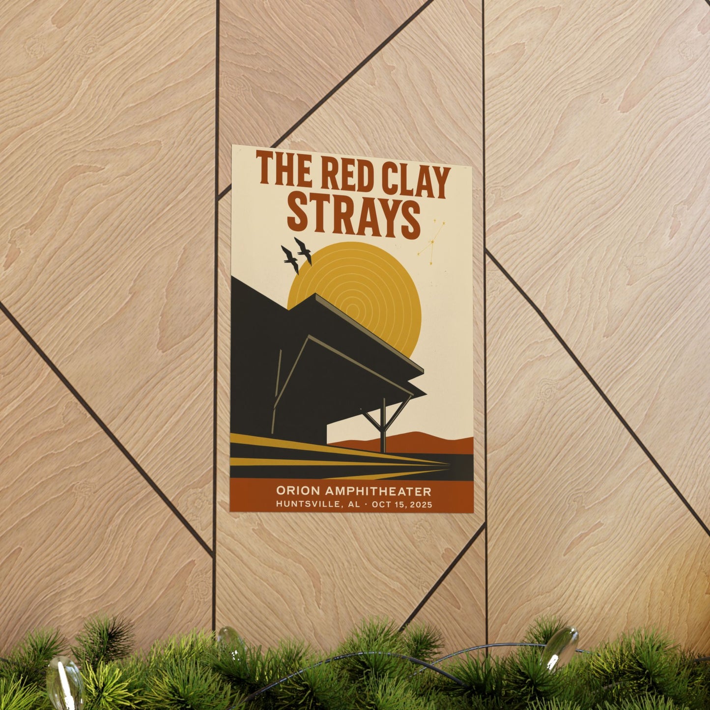 The Red Clay Strays Huntsville, AL Concert Print | October 15, 2025 | Orion Amphitheater | Variant 1