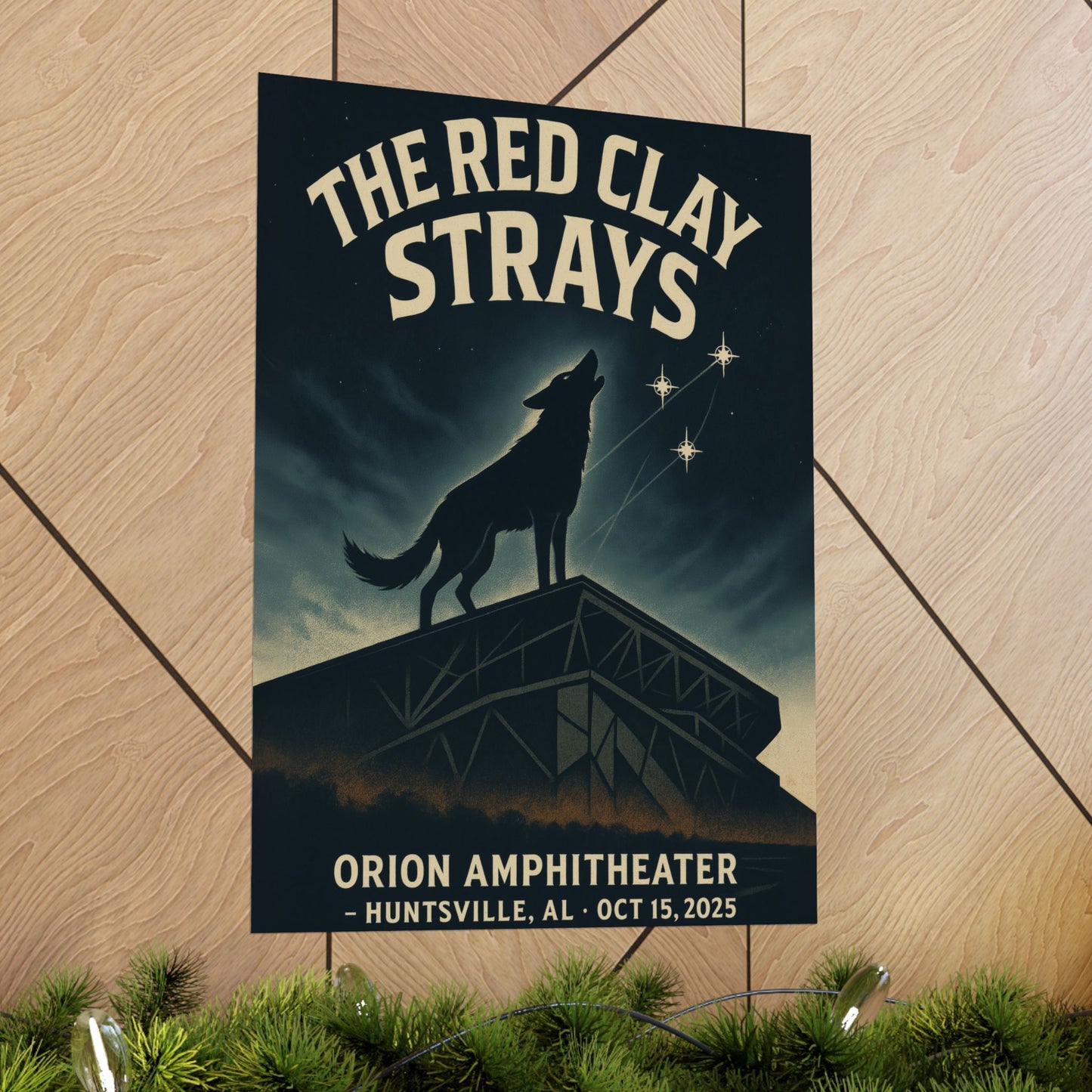 The Red Clay Strays Huntsville, AL Concert Print | October 15, 2025 | Orion Amphitheater | Variant 2