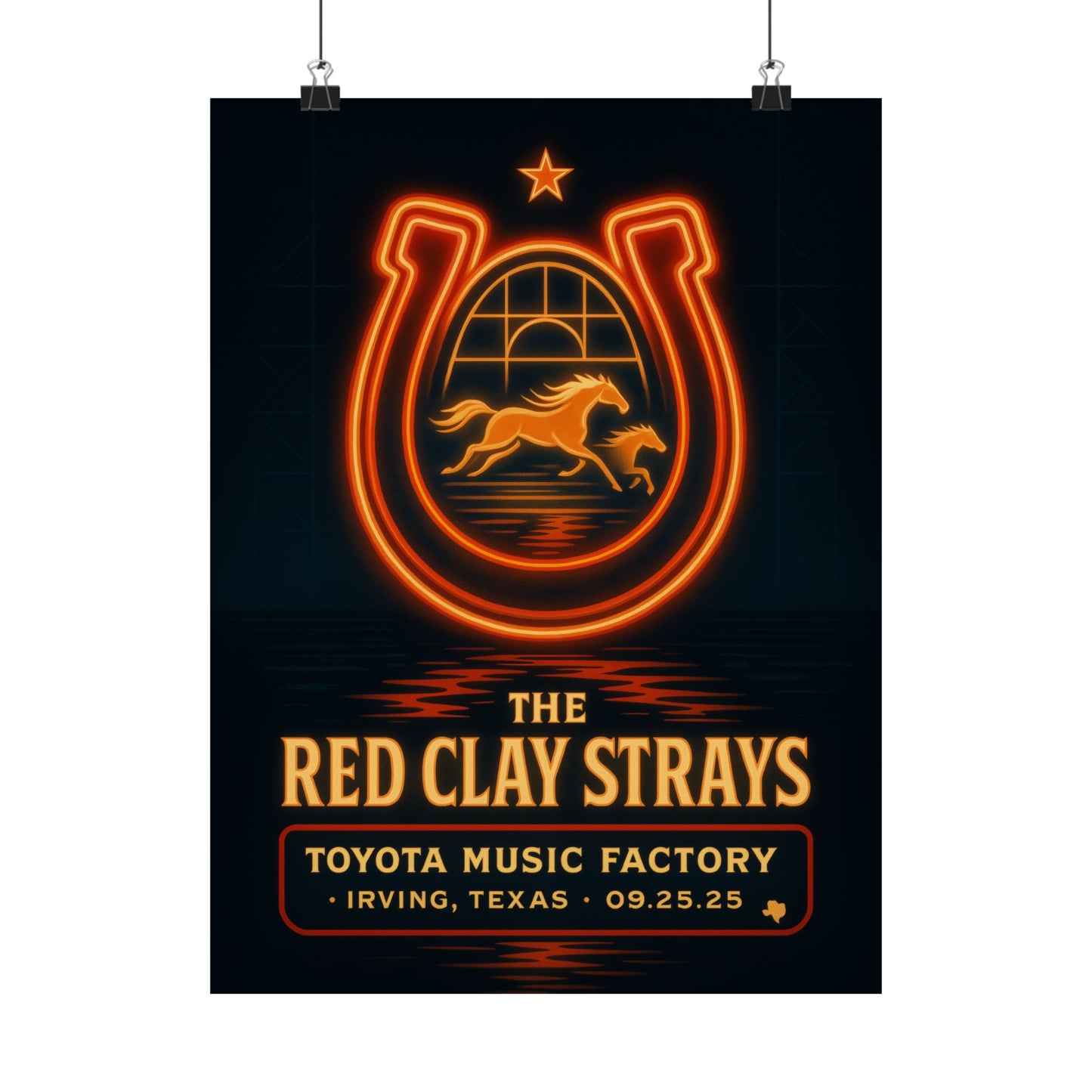The Red Clay Strays Irving TX Concert Print | September 25, 2025 | Toyota Music Factory | Variant 2