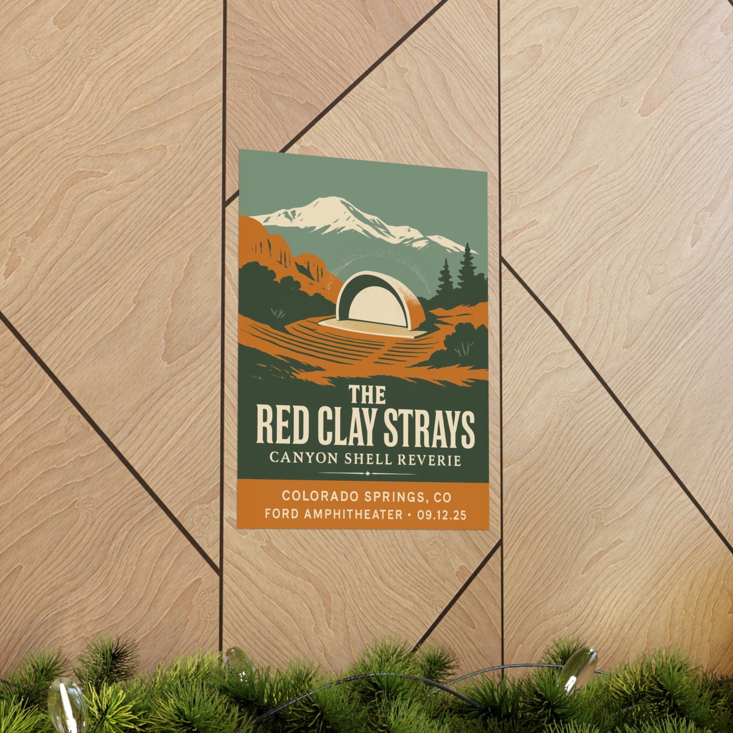 The Red Clay Strays Colorado Springs Concert Poster | September 12, 2025| Ford Amphitheater | Variant 1