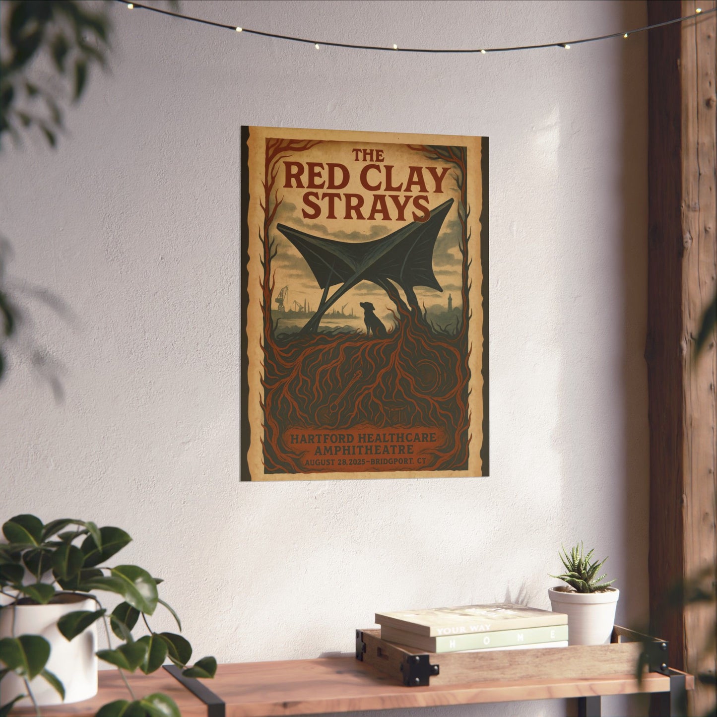 The Red Clay Strays | August 28, 2025| Bridgeport Connecticut | | Hartford HealthCare Amphitheater | Fan Made Concert Print