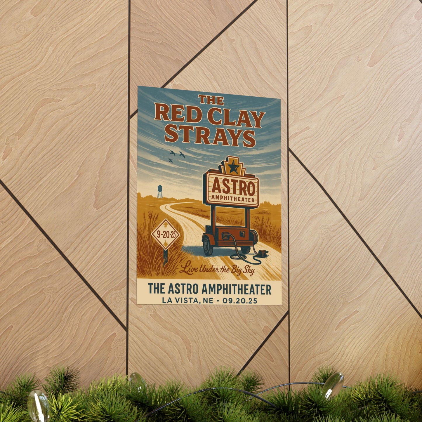 The Red Clay Strays La Vista NE Concert Print | September 20, 2025 | Astro Amphitheater | Variant 1