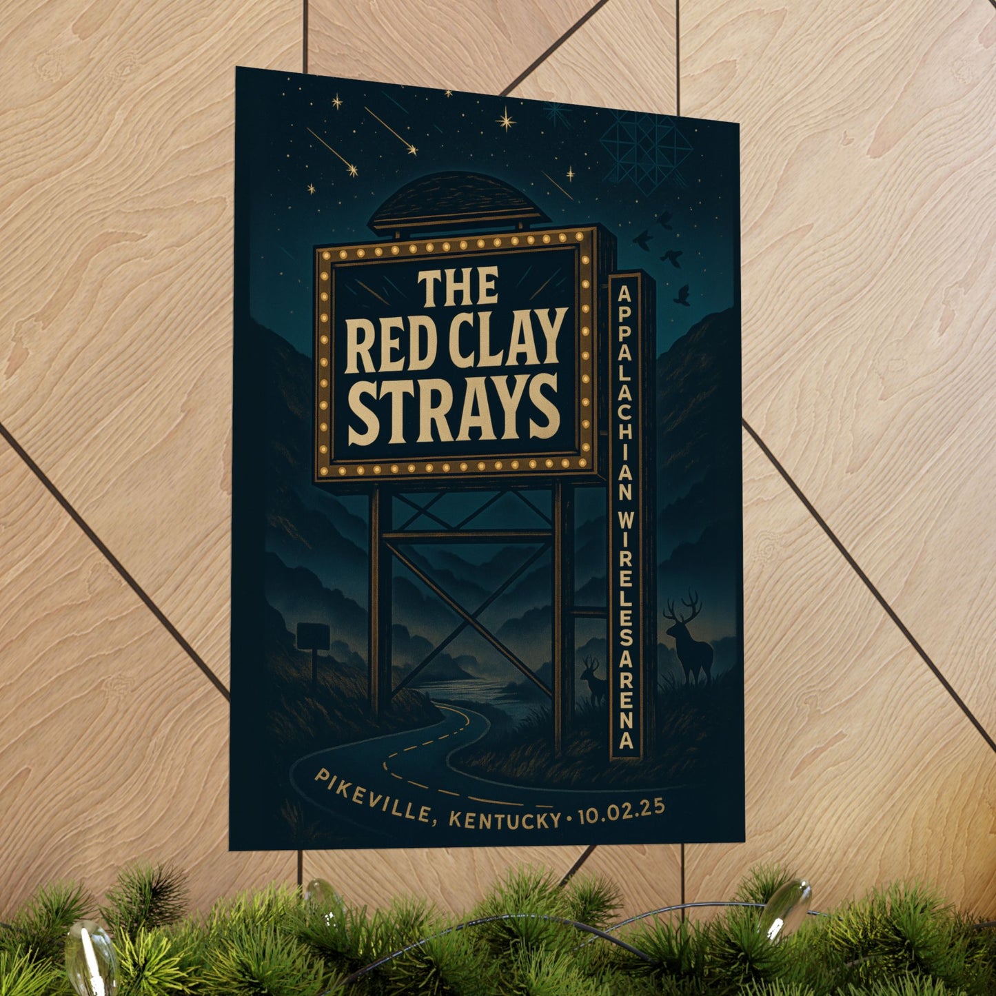 The Red Clay Strays Pikeville KY Concert Print | October 2, 2025 | Appalachian Wireless Arena | Variant 2