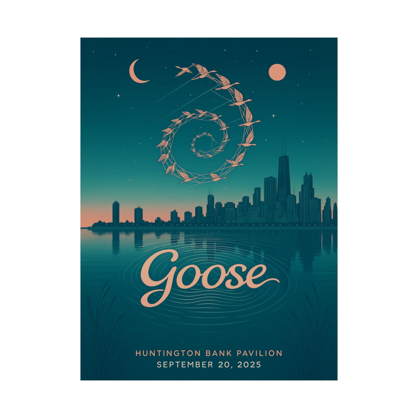 Goose Chicago Concert Poster | September 20, 2025 | Huntington Bank Pavilion | Variant 1