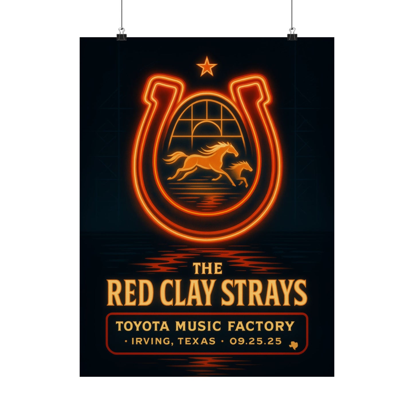 The Red Clay Strays Irving TX Concert Print | September 25, 2025 | Toyota Music Factory | Variant 2