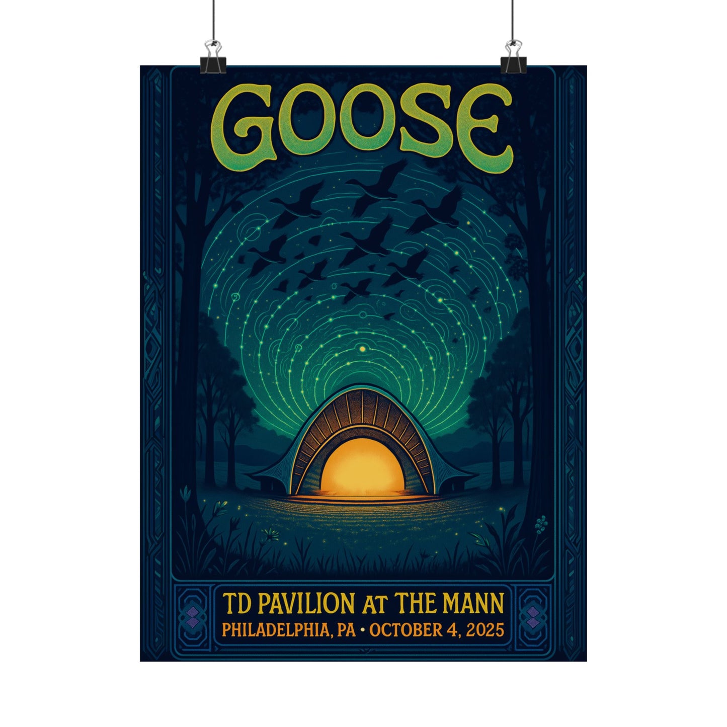 Goose TD Pavilion at The Mann Concert Poster | October 4, 2025 | Philadelphia | Limited Edition | Variant 3