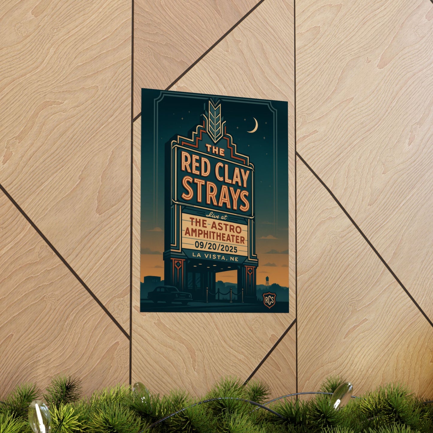 The Red Clay Strays La Vista NE Concert Print | September 20, 2025 | Astro Amphitheater | Variant 2