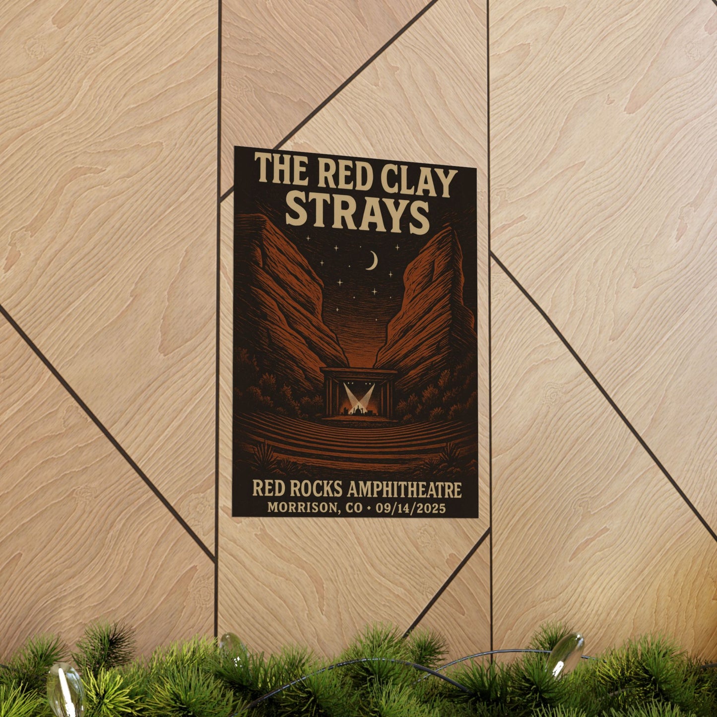 The Red Clay Strays Morrison CO Concert Poster | September 14, 2025 | Red Rocks Amphitheatre | Variant 1