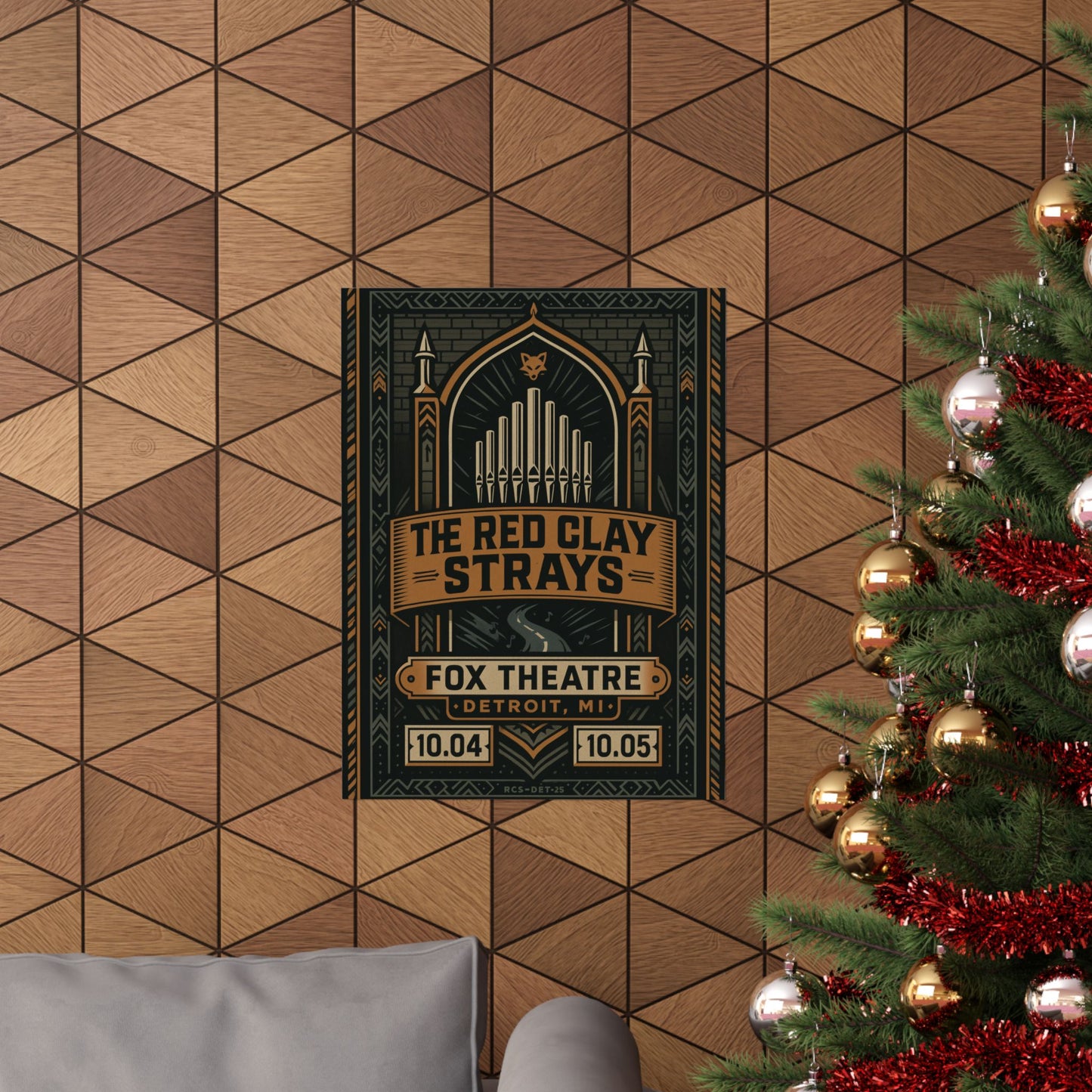 The Red Clay Strays Detroit MI Concert Print | October 4-5, 2025 | Fox Theatre | Variant 2