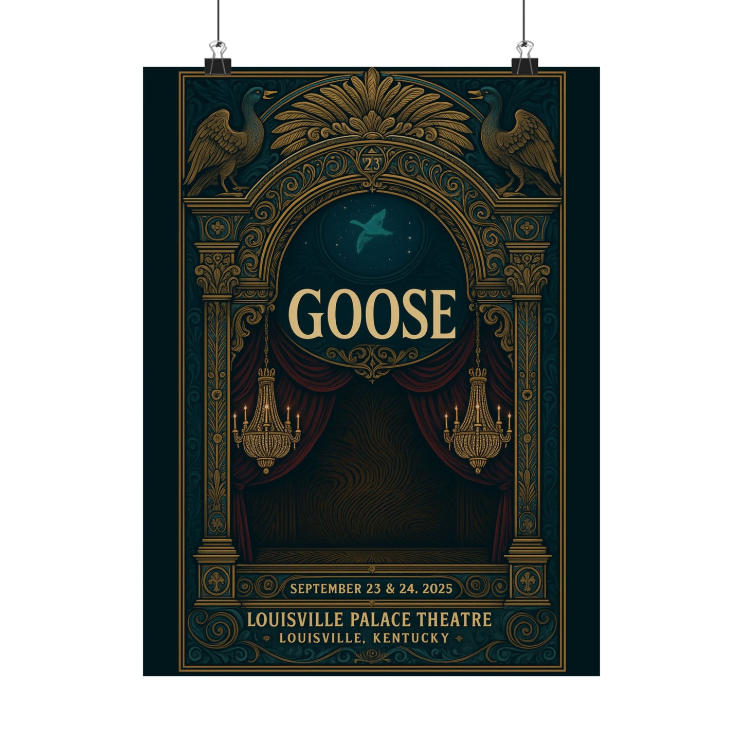 Goose Louisville Palace Theatre | September 23-24, 2025 | Concert Print | Variant 1