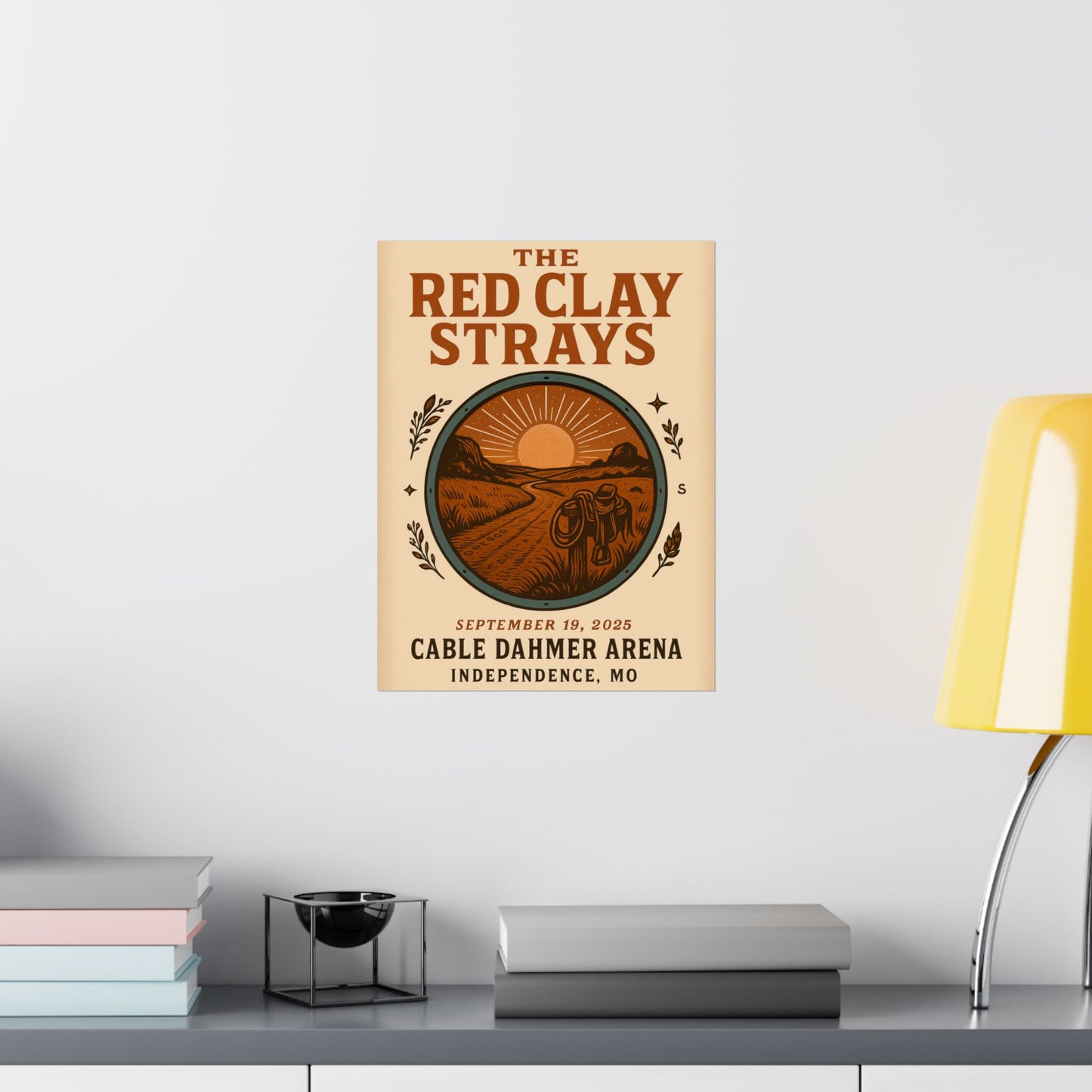 The Red Clay Strays Independence MO Concert Print | September 19, 2025 | Cable Dahmer Arena | Variant 1