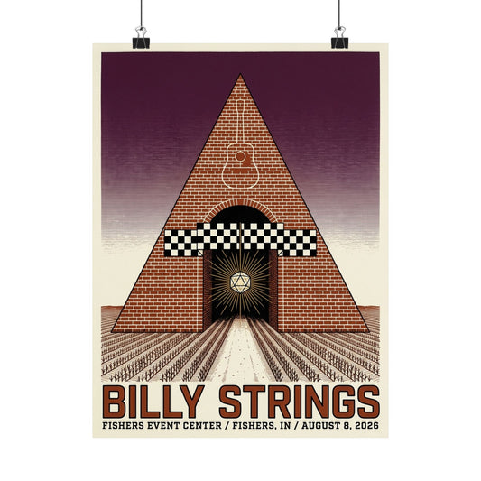 Billy Strings | August 8, 2026 | Fisher, IN | Concert Poster