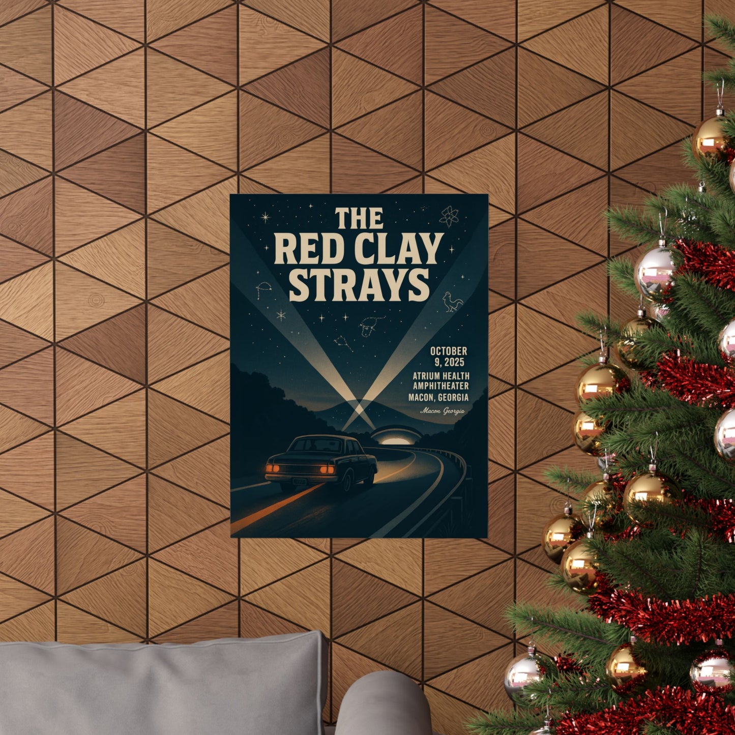 The Red Clay Strays Macon GA Concert Print | October 9, 2025 | Atrium Health Amphitheater | Variant 2