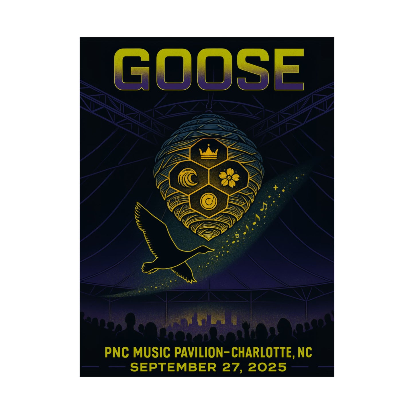 Goose Charlotte Concert Print | September 27, 2025 | PNC Music Pavilion | Variant 2